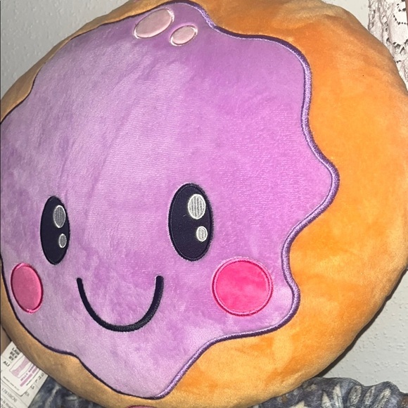Cute Purple Jelly Donut Plush Pillow Smillow - Picture 4 of 7